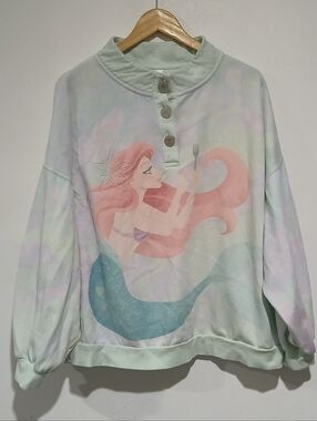 Disney Ariel The Little Mermaid Fleece Pullover Women's Size: 1X